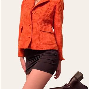 Rafaella orange wool jacket size 4 petite